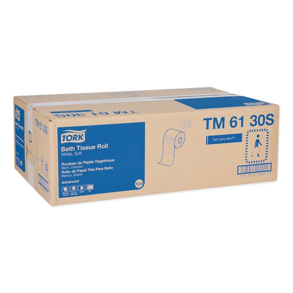 Tork Advanced TM6130S Toilet Paper, 2 Ply, 48 X 500 Per Case, White